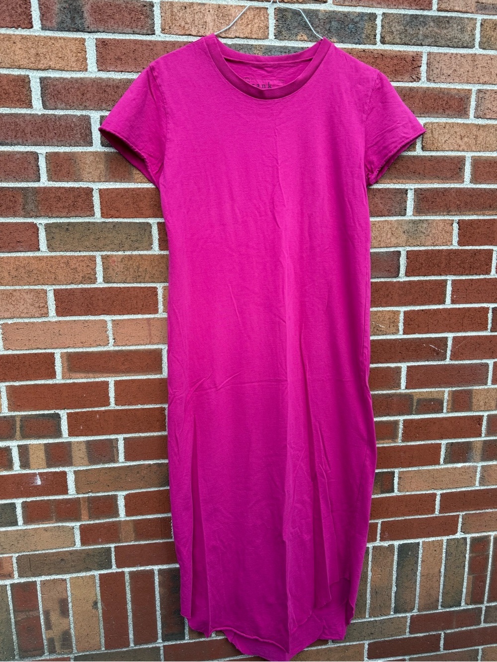 Frank & Eileen Tee Pink 100% Cotton T-Shirt Maxi Dress Women's M Made in USA